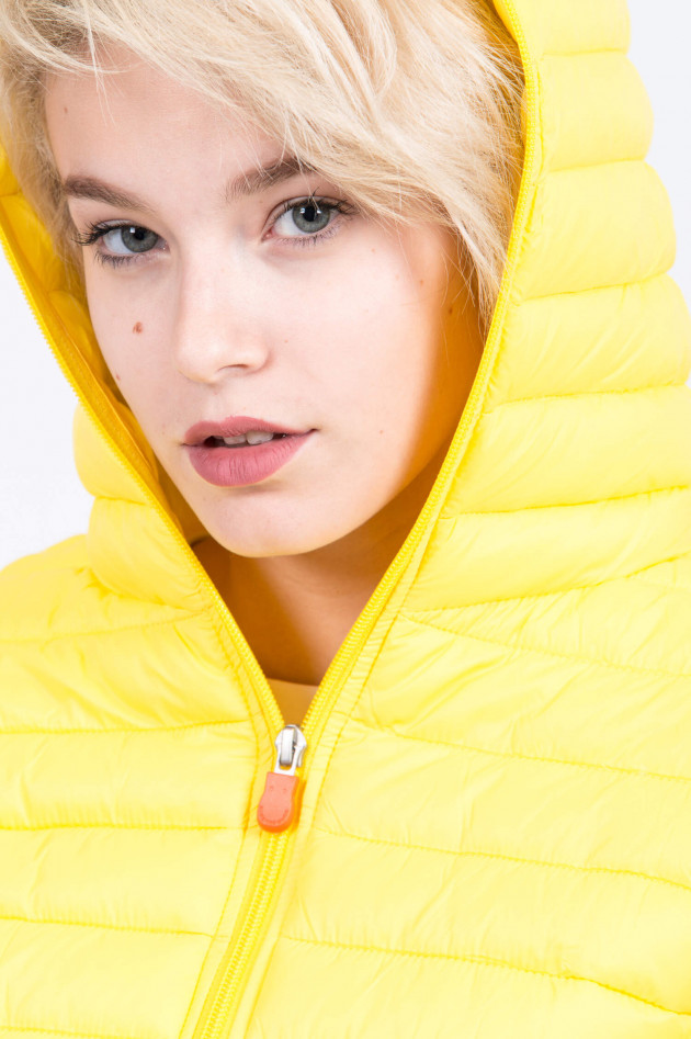 Save the duck Leichte Steppjacke mit Kapuze in Gelb