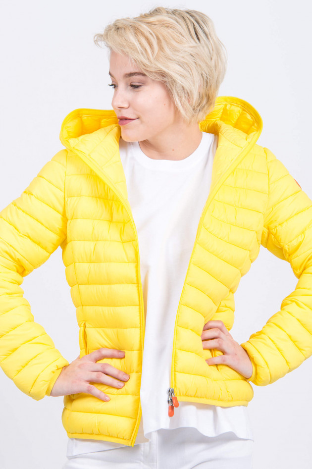 Save the duck Leichte Steppjacke mit Kapuze in Gelb