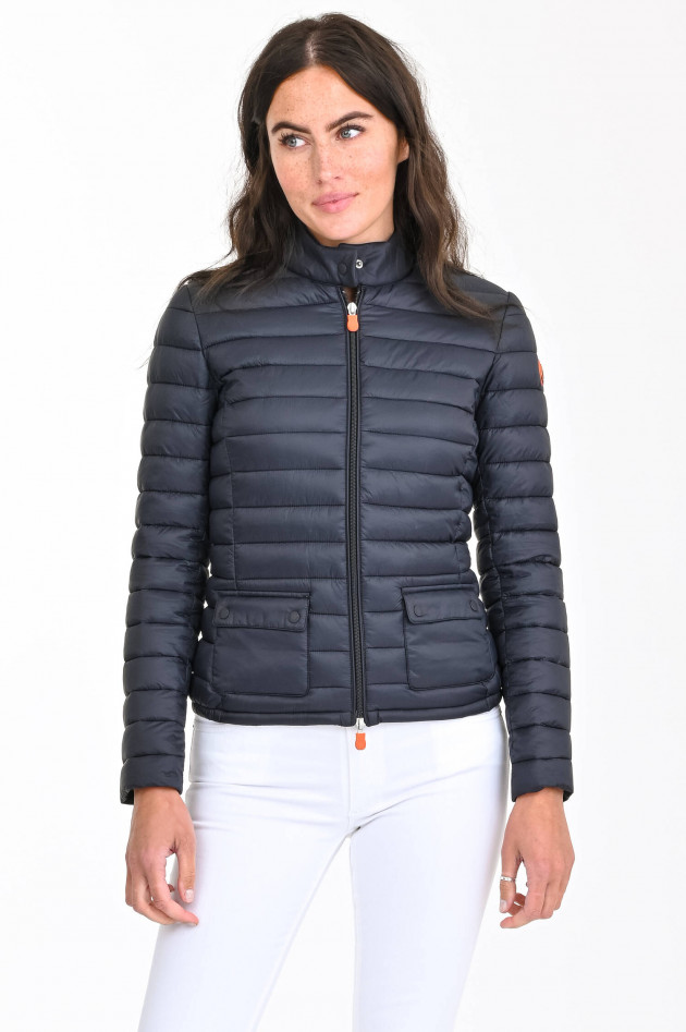 Save the duck Leichte vegane Daunenjacke in Schwarz