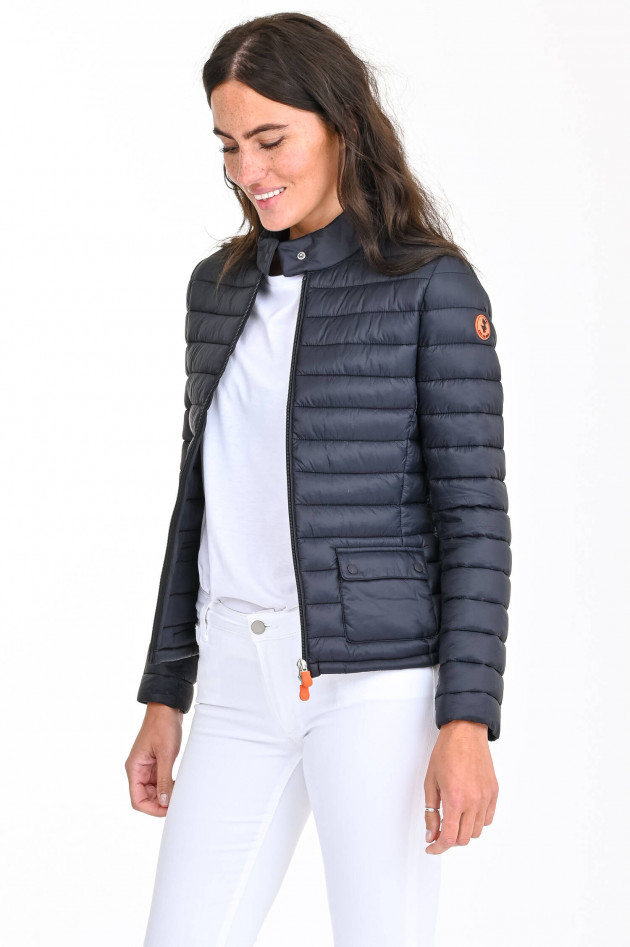 Save the duck Leichte vegane Daunenjacke in Schwarz