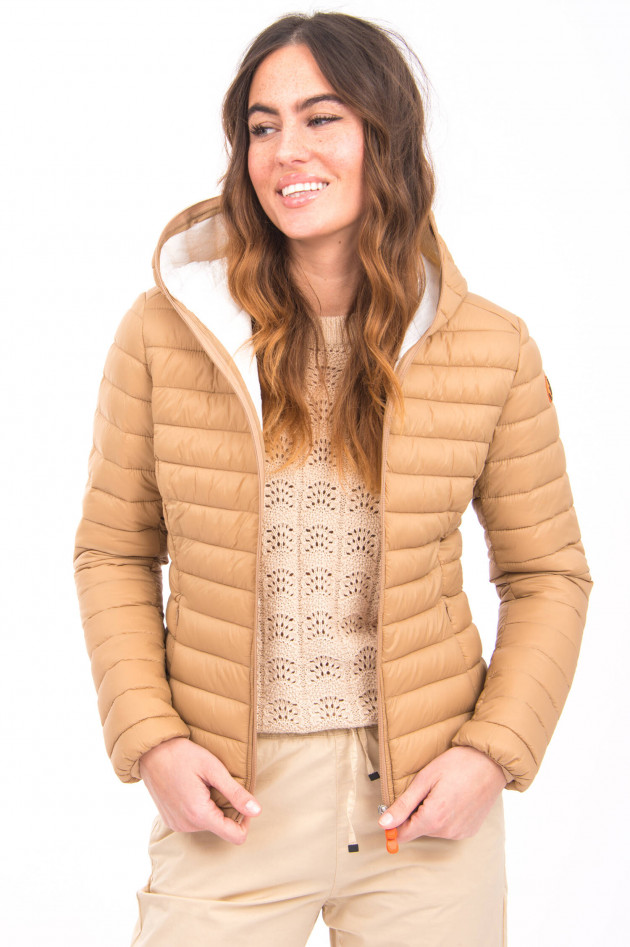 Save the duck Leichte vegane Steppjacke in Caramel