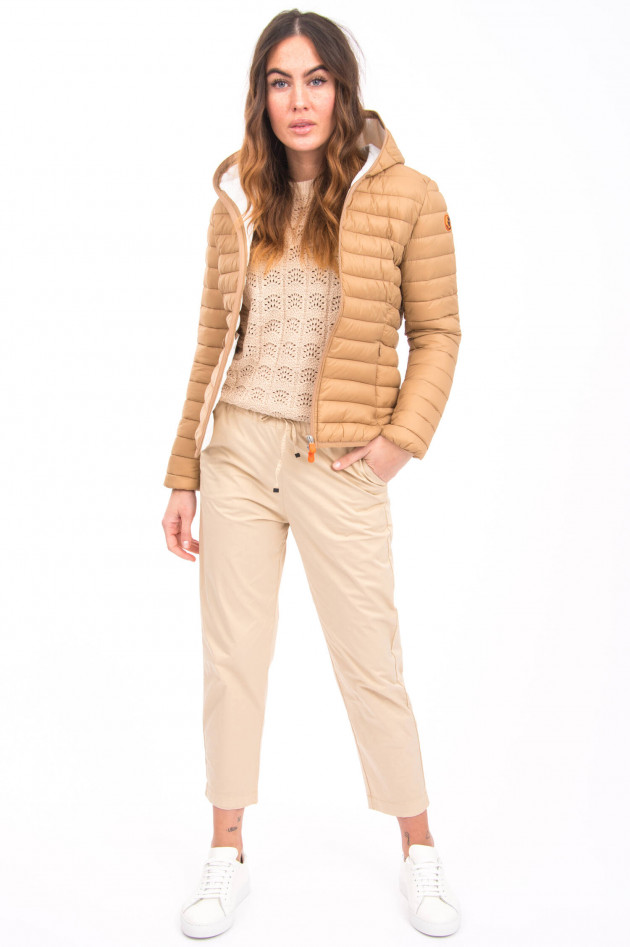 Save the duck Leichte vegane Steppjacke in Caramel