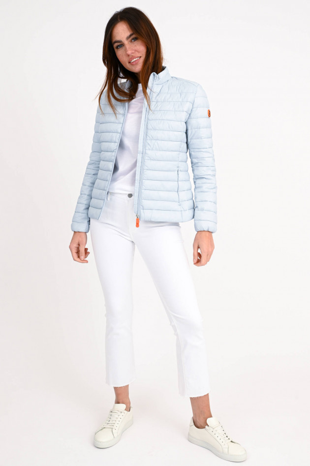 Save the duck Steppjacke AURA mit Stehkragen in hellem Graublau