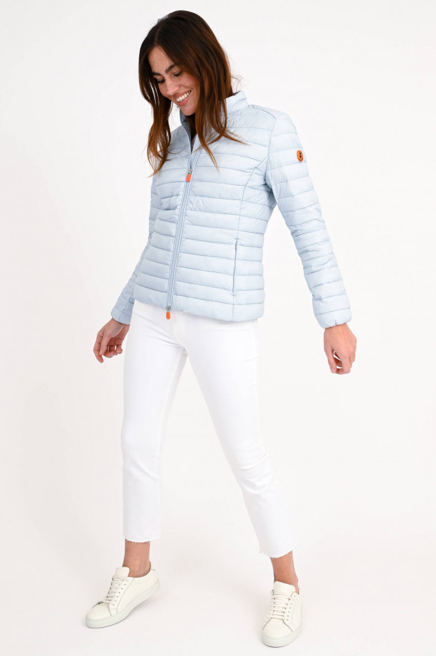 Save the duck Steppjacke AURA mit Stehkragen in hellem Graublau