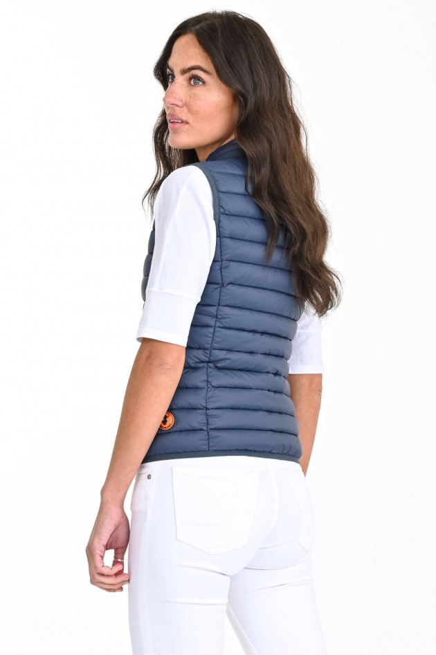 Save the duck Veganes Gilet mit Daunenstepp in Graublau