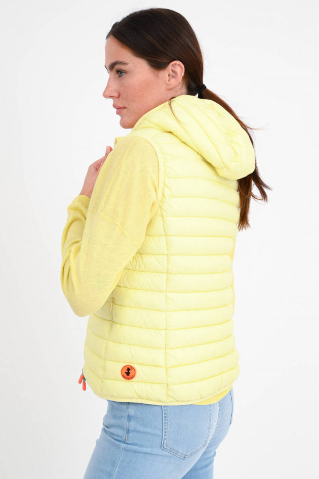 Save the duck Steppgilet DIA mit Kapuze in Pastellgelb