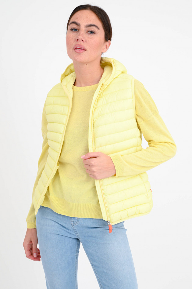 Save the duck Steppgilet DIA mit Kapuze in Pastellgelb