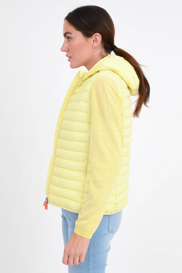 Save the duck Steppgilet DIA mit Kapuze in Pastellgelb