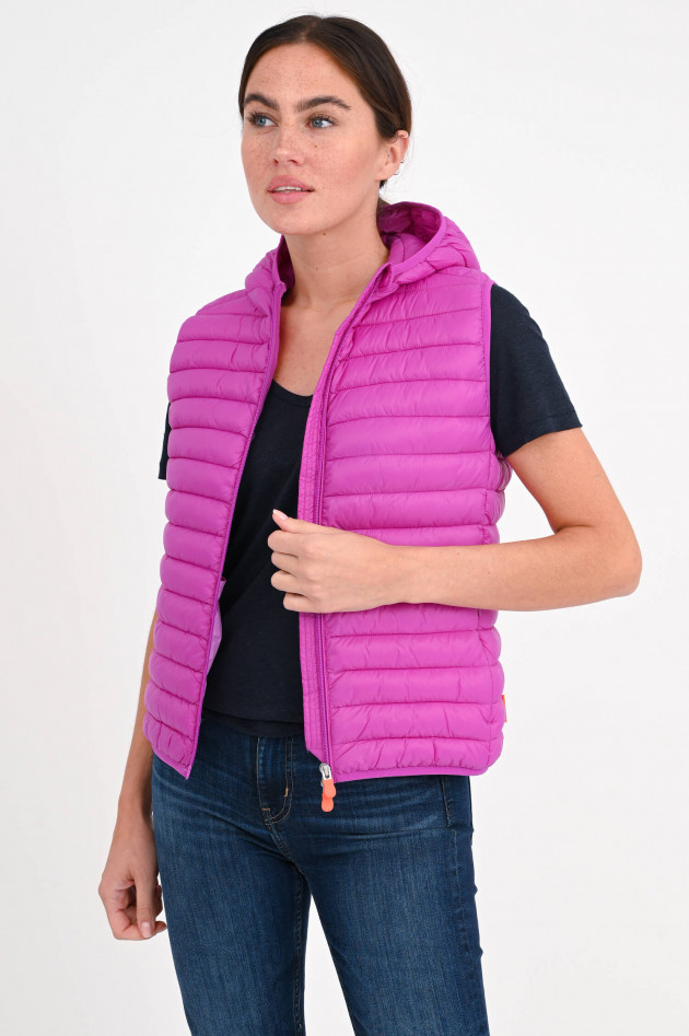 Save the duck Steppgilet DIA mit Kapuze in Lila