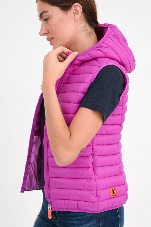 Save the duck Steppgilet DIA mit Kapuze in Lila