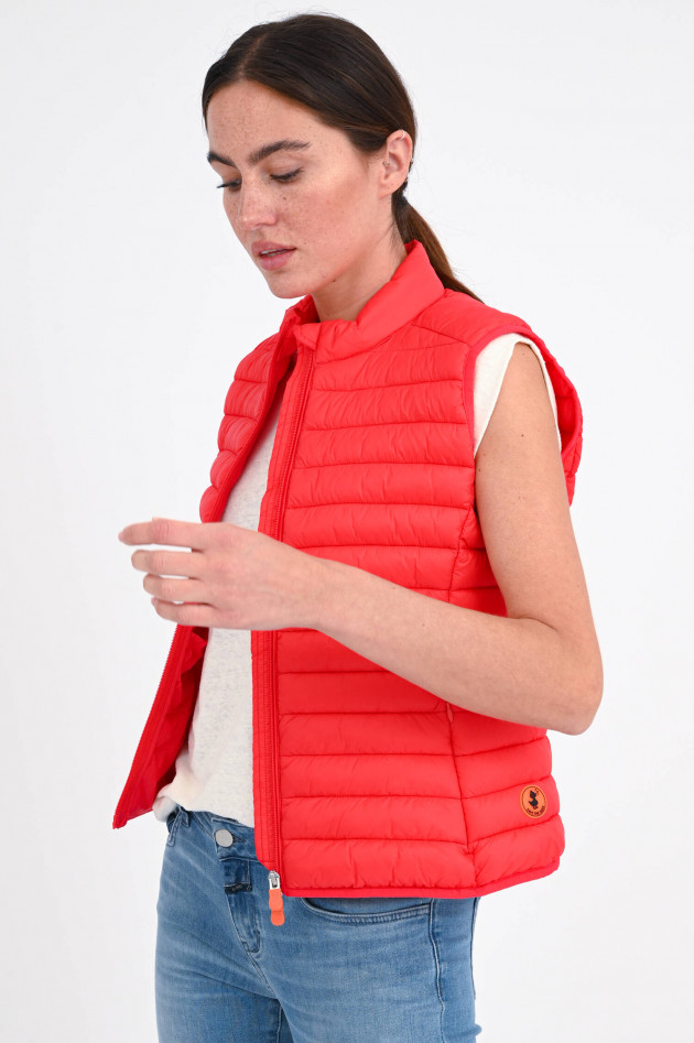 Save the duck Veganes Steppgilet ANITA in Rot