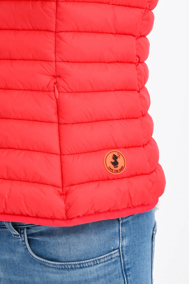 Save the duck Veganes Steppgilet ANITA in Rot