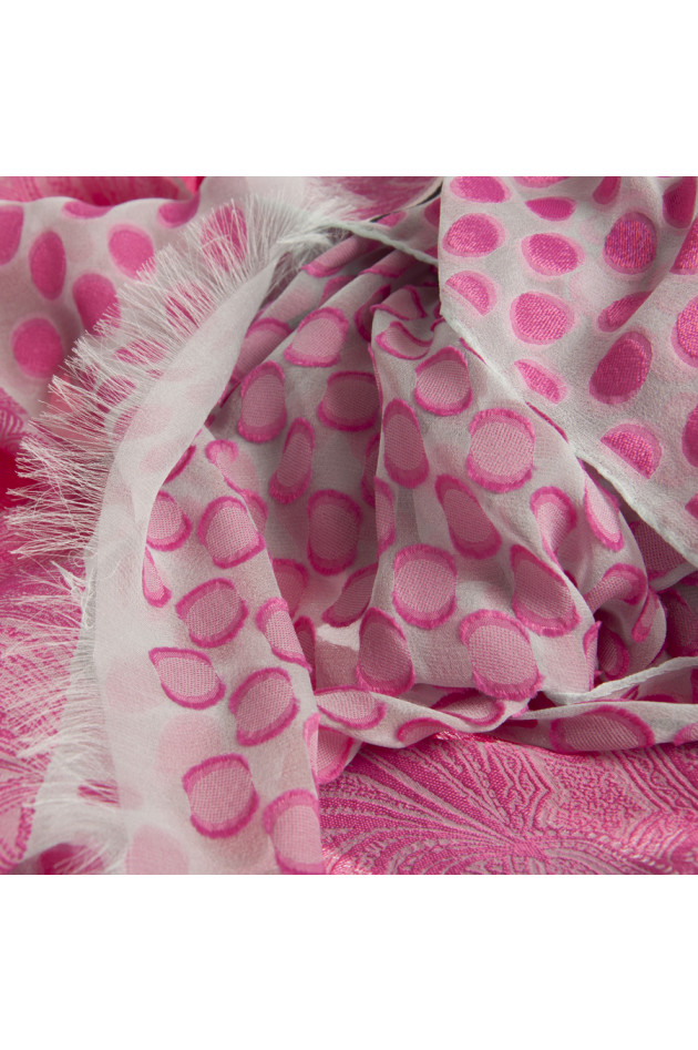 Etro Schal gemustert in Pink/Mint
