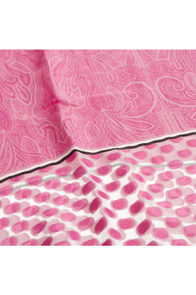 Etro Schal gemustert in Pink/Mint