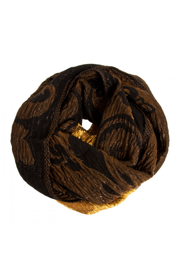 Etro Schal in Gold/Schwarz