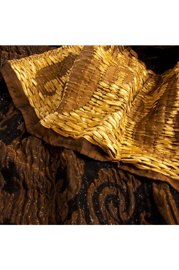 Etro Schal in Gold/Schwarz