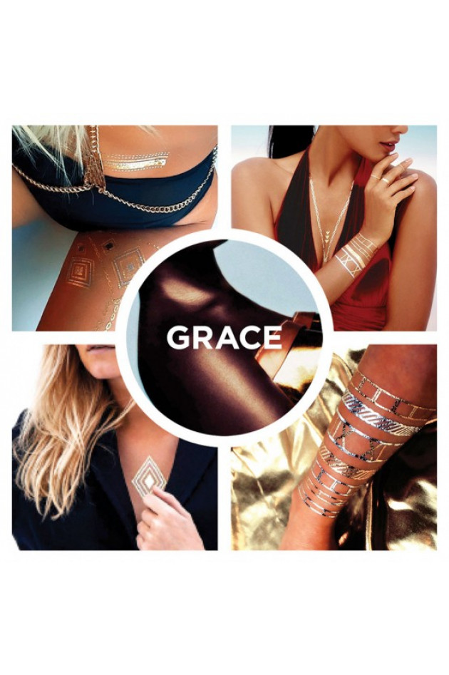 Prtty Schmucktattoo GRACE in Gold/Silber