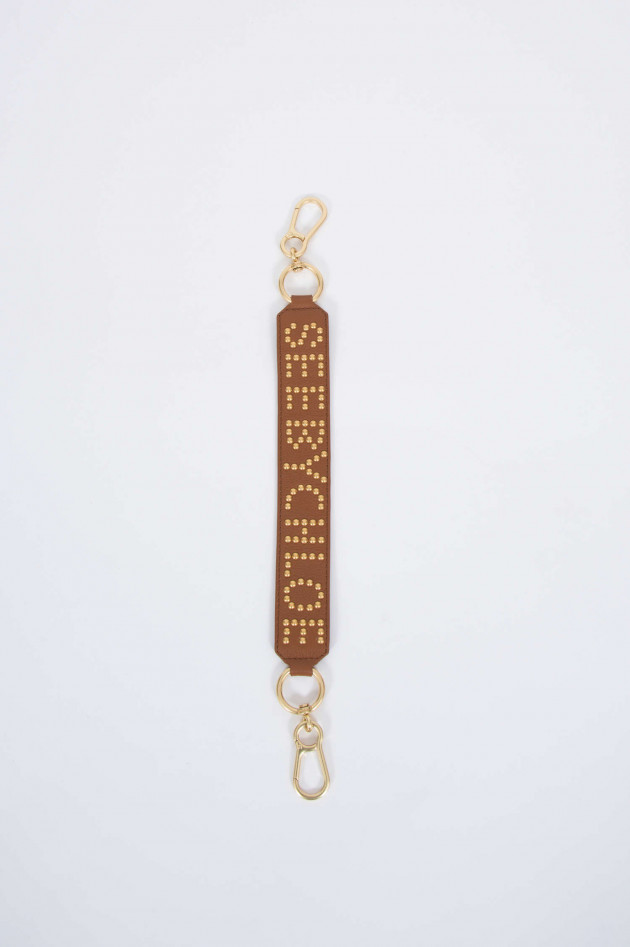 See by Chloé Taschenriemen mit Metallnieten in Cognac