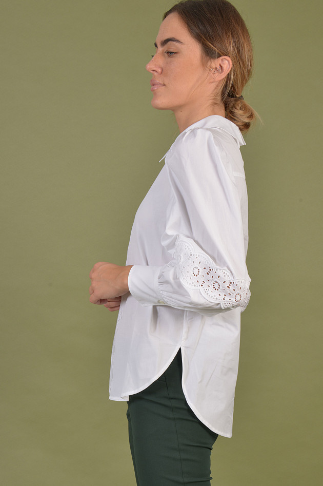 See by Chloé Bluse mit Puff - Ärmel in Weiß