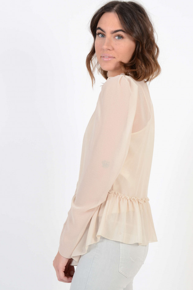 See by Chloé Bluse mit Rüschen in Beige