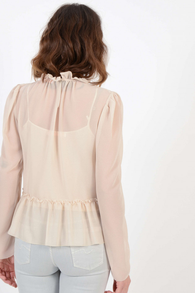 See by Chloé Bluse mit Rüschen in Beige