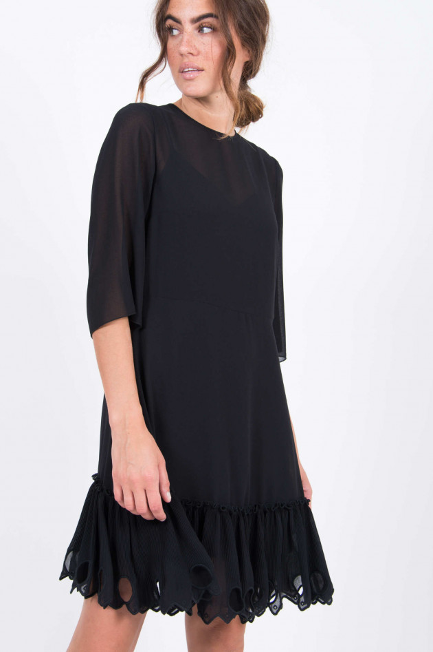 See by Chloé Kleid mit Lochmuster in Schwarz