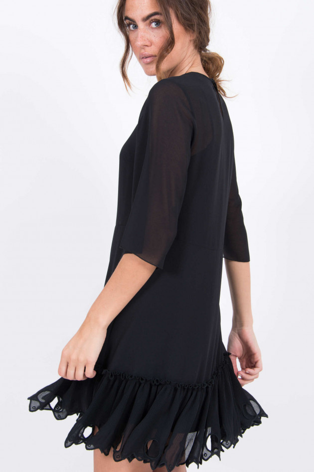 See by Chloé Kleid mit Lochmuster in Schwarz