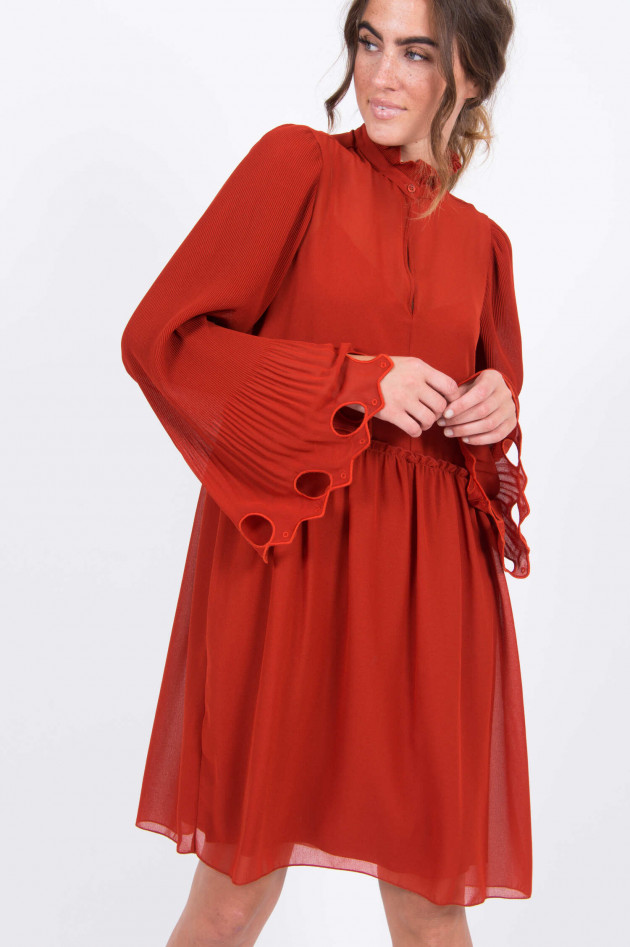 See by Chloé Kleid mit Rüschen in Rot