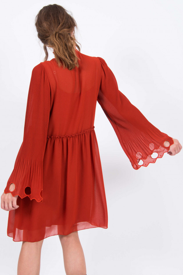 See by Chloé Kleid mit Rüschen in Rot