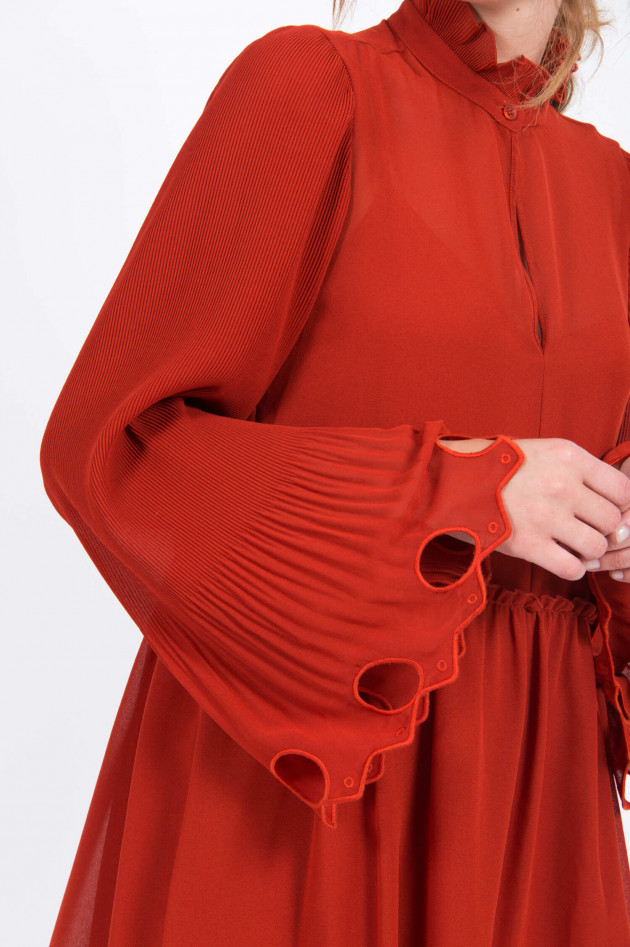 See by Chloé Kleid mit Rüschen in Rot