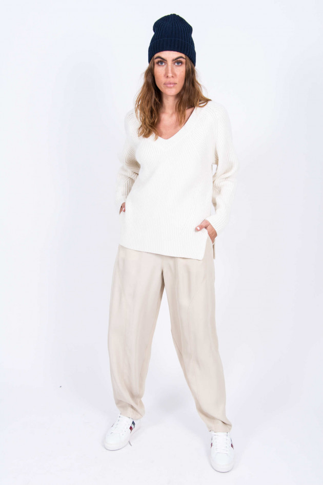 See by Chloé Pullover mit tiefen V-Ausschnitt in Natur
