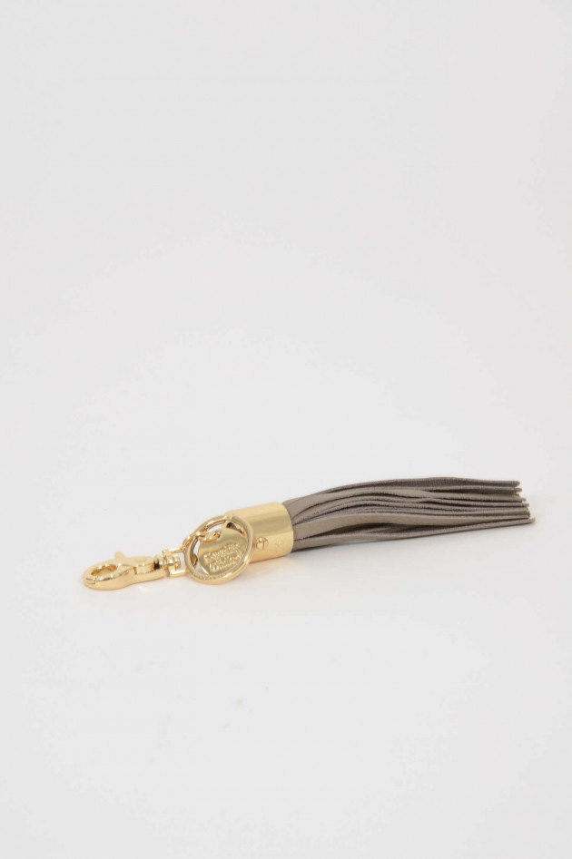 See by Chloé Schlüsselanhänger mit Lederquaste in Taupe