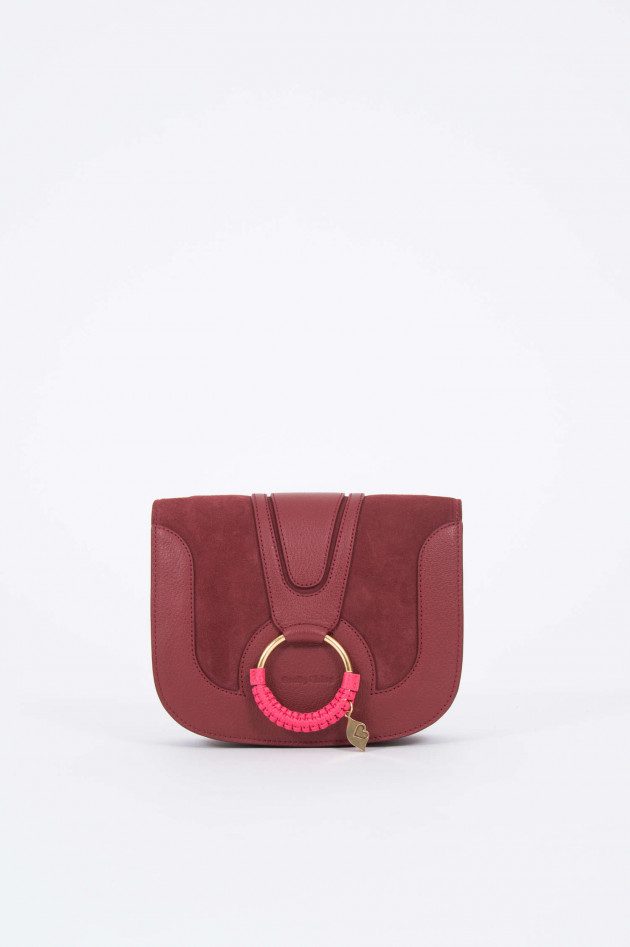 See by Chloé Tasche aus Leder in Weinrot