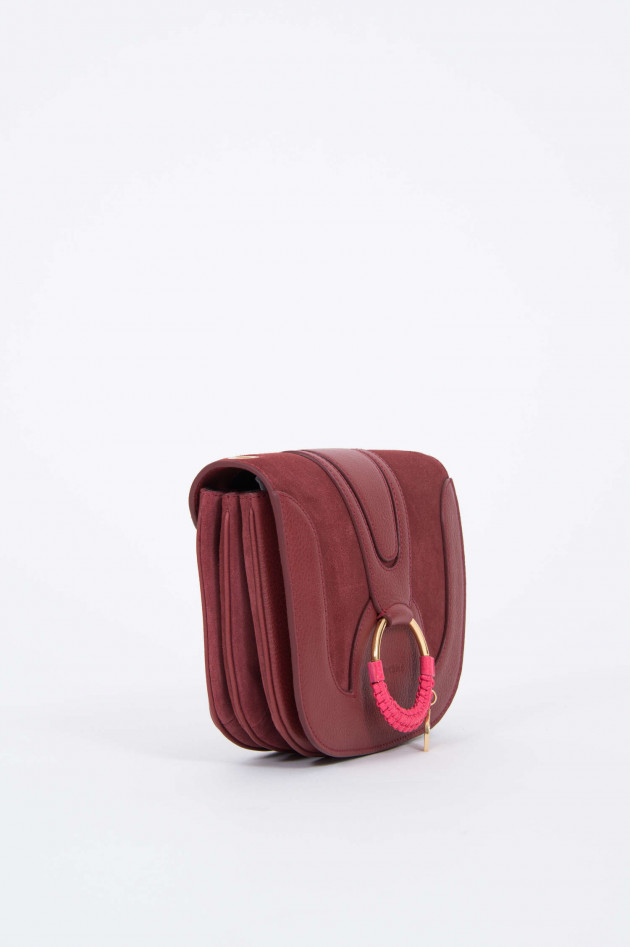 See by Chloé Tasche aus Leder in Weinrot