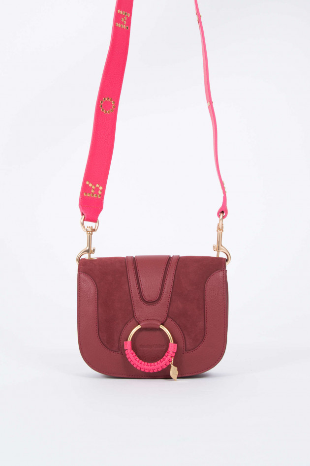 See by Chloé Tasche aus Leder in Weinrot