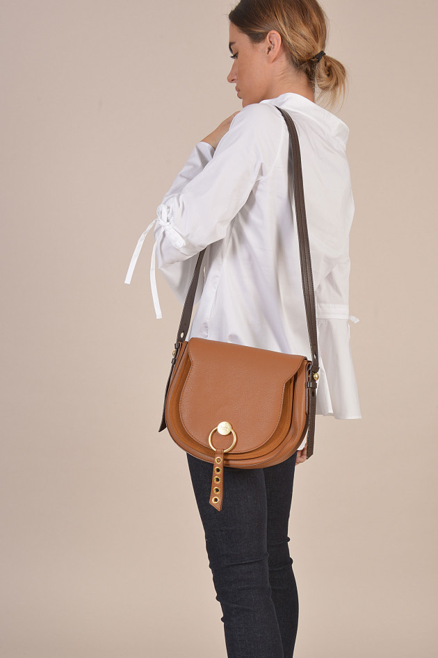 See by Chloé Tasche aus Veloursleder in Cognac