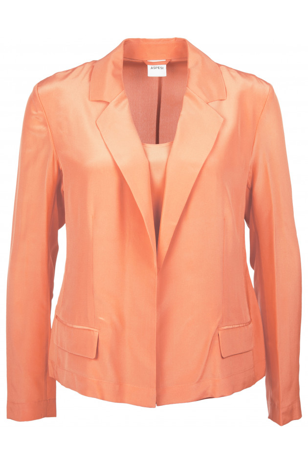 Aspesi Seidenblazer mit Top in Orange