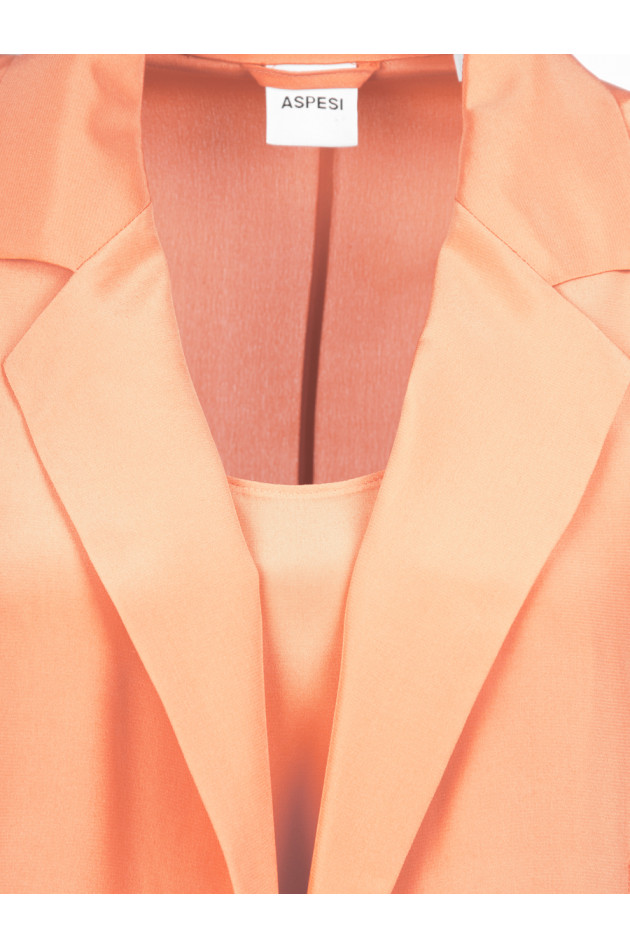 Aspesi Seidenblazer mit Top in Orange