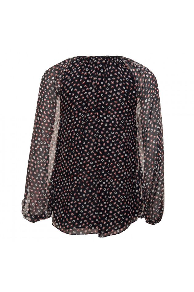Diane von Fürstenberg Seidenbluse in Blau gemustert