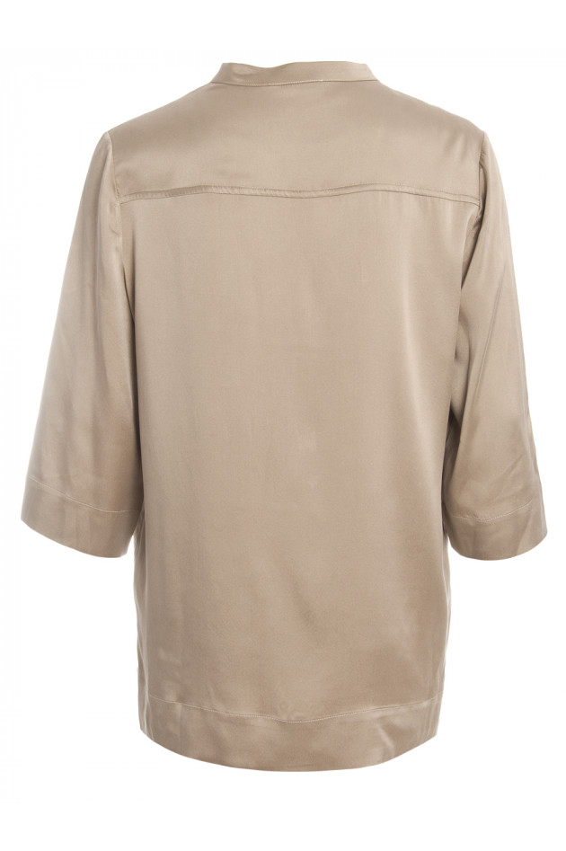 Grüner Seidenbluse in Camel