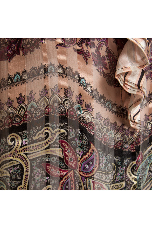 Etro Seidenbluse in Rosa gemustert