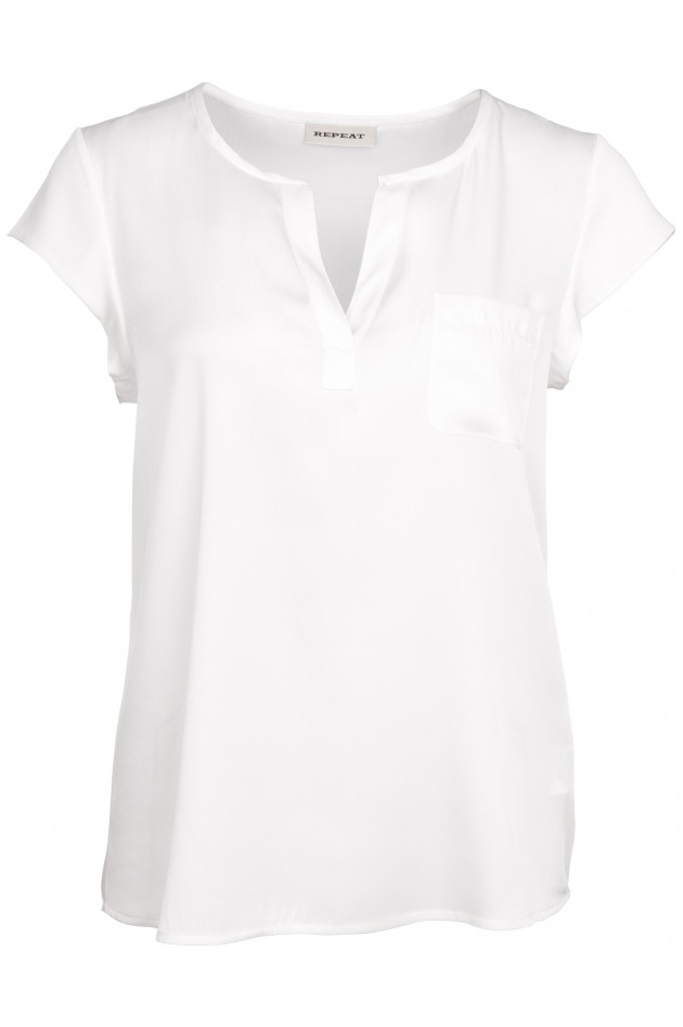 Repeat Seidenshirt in Weiß