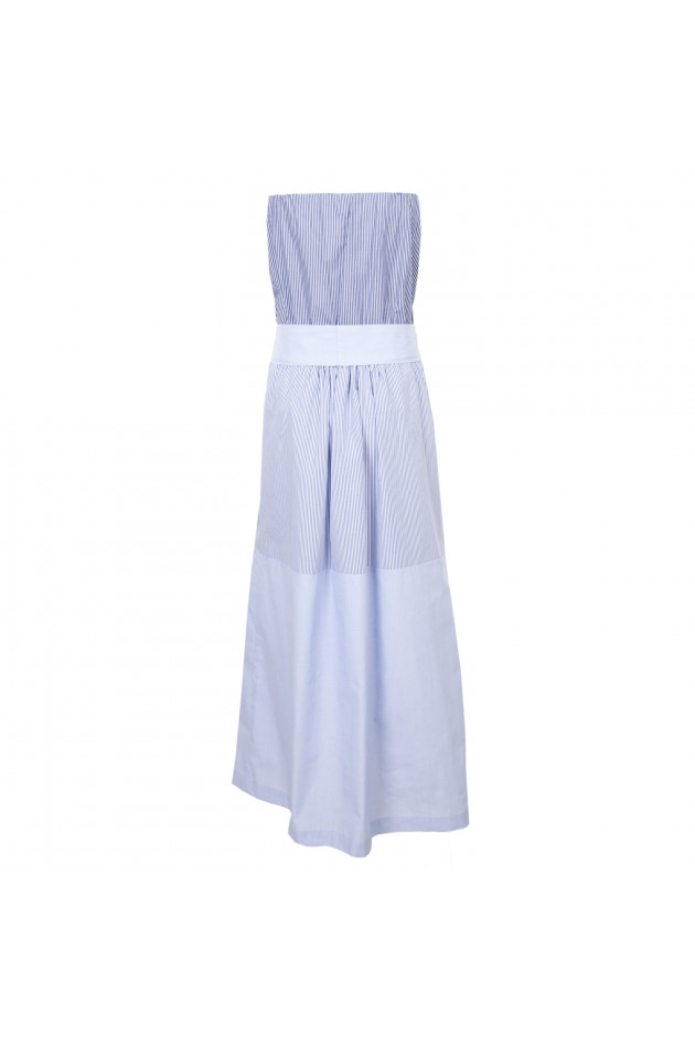 Semi-Couture Kleid in Blau/Weiß gestreift