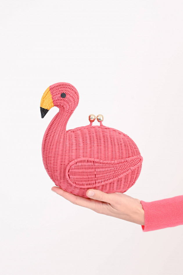 Serpui Flamingo-Clutch JUSTIN in Rosa