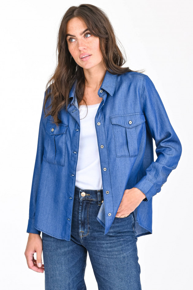 Seven for all Mankind Jeanshemd in Mittelblau