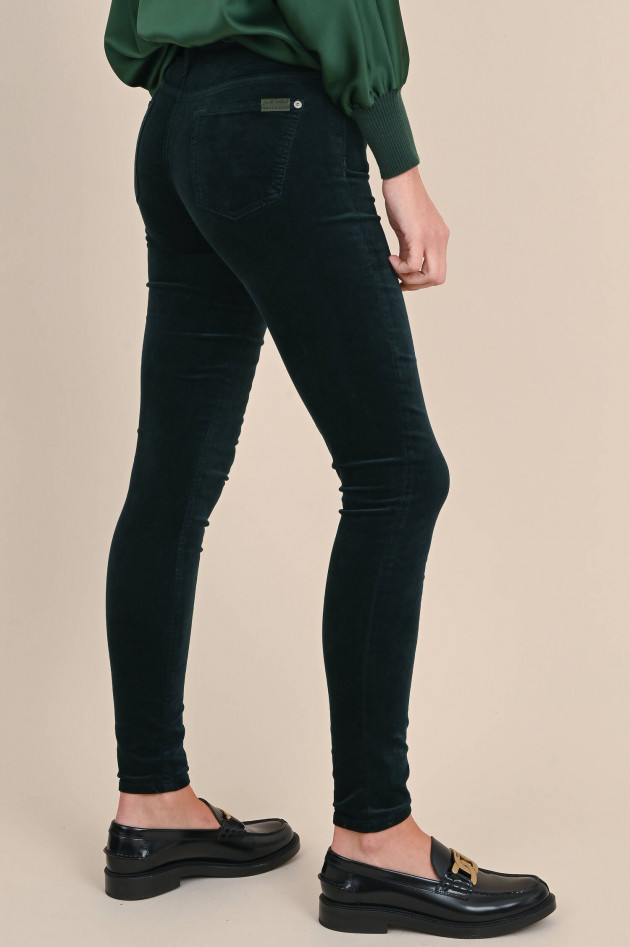 Seven for all Mankind Hose SKINNY VELVET in Dunkelgrün