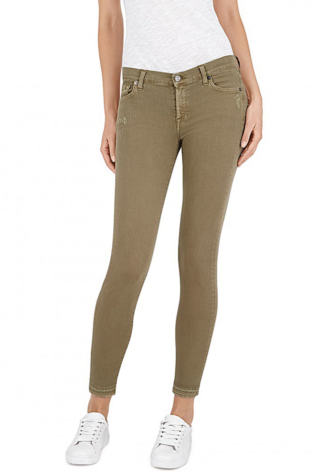 Seven for all Mankind Jeans The SKINNY CROP in Oliv