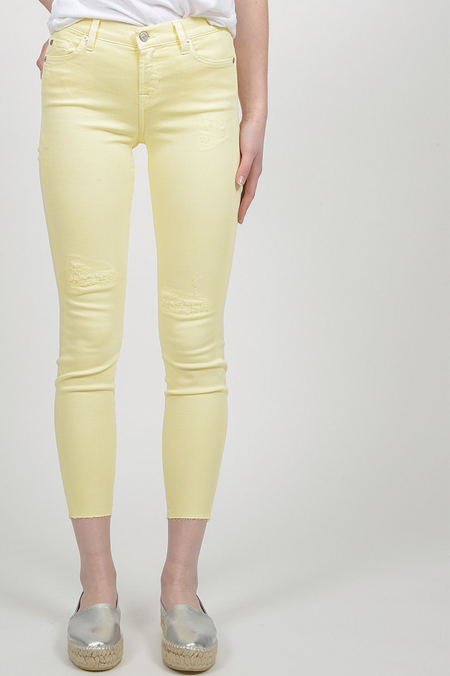 Seven for all Mankind Jeans SKINNY CROPED in Gelb