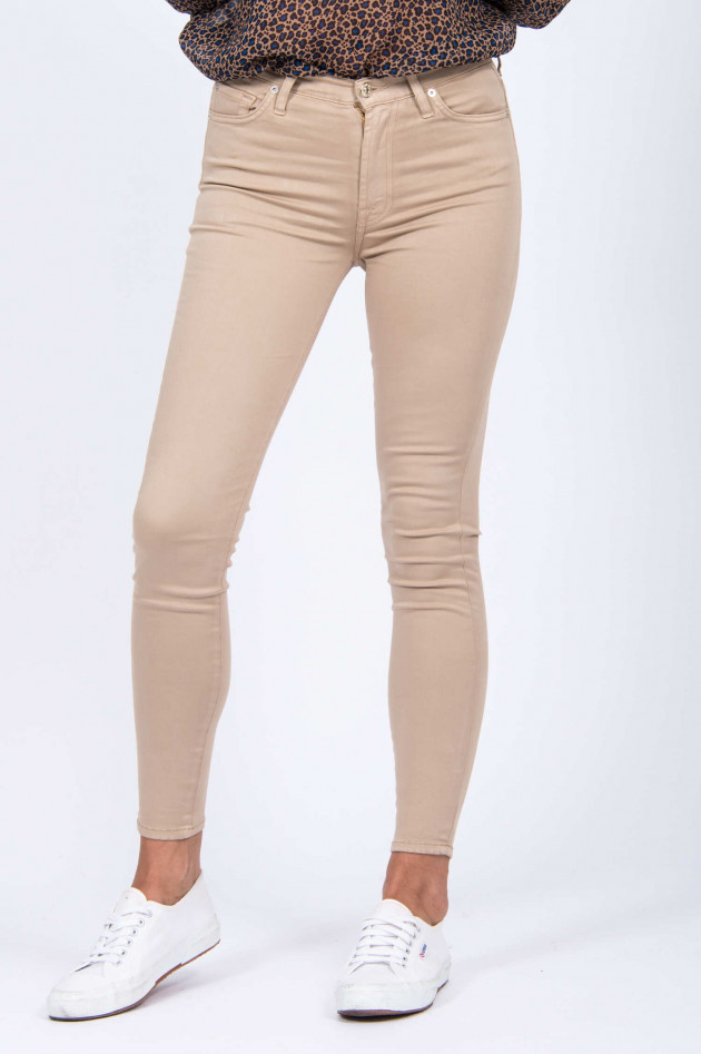 Seven for all Mankind Hose SATIN SKINNY CROP in Beige