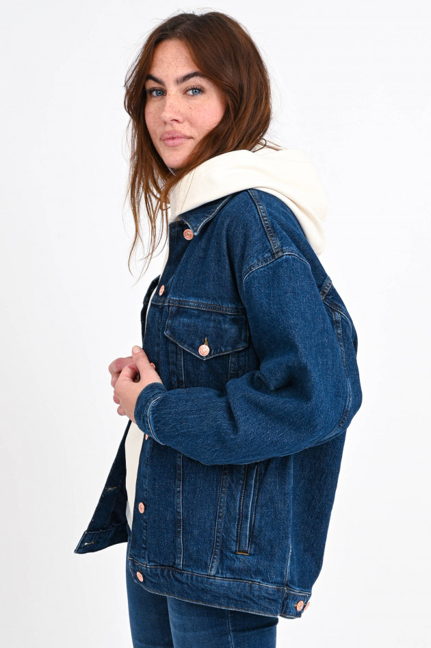 Seven for all Mankind Oversized Jeansjacke in Dunkelblau